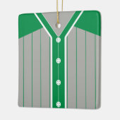 Name & Nummer Baseball Softball Jersey Vorlage Keramikornament (Links)