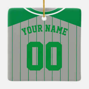 Name & Nummer Baseball Softball Jersey Vorlage Keramikornament