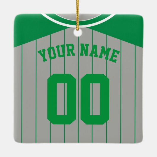 Name & Nummer Baseball Softball Jersey Vorlage Keramikornament (Rückseite)