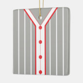 Name & Nummer Baseball Softball Jersey Vorlage Keramikornament (Links)