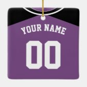 Name & Nummer Baseball Softball Jersey Vorlage Keramikornament (Rückseite)