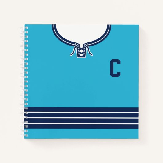 Name & Nummer Custom Hockey Jersey Notizbuch (Vorderseite)