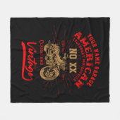 Name Nummer des legendären Motorrades Fleecedecke (Vorderseite (Horizontal))