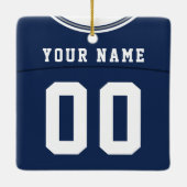 Name & Nummer Football Lacrosse Jersey Vorlage Keramikornament (Rückseite)