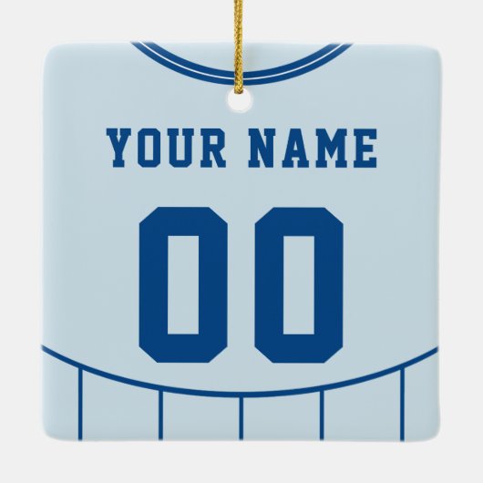Name & Nummer Fußball Jersey Vorlage Keramikornament (Rückseite)