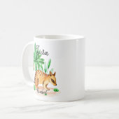 Name-Nummer hinzufügen Australisches Tier Kaffeetasse (Vorderseite Links)