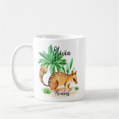 Name-Nummer hinzufügen Australisches Tier Kaffeetasse (Links)