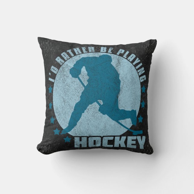 Name & Nummer Hockey Spieler Pillow Kissen (Vorderseite)