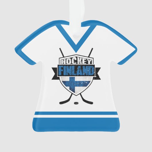 Name & Nummer Jersey Finnland Logo-Ornament Ornament (Vorderseite)