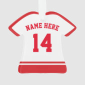 Name & Nummer Jersey Future Hockey Star Ornament (Rückseite)