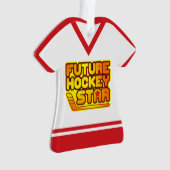 Name & Nummer Jersey Future Hockey Star Ornament (Vorderseite)