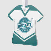 Name & Nummer Jersey Hockey Coach Ornament (Vorderseite)