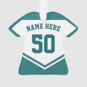Name & Nummer Jersey Hockey Coach Ornament (Rückseite)