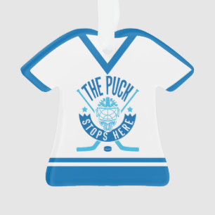 Name & Nummer Jersey Hockey Puck Ornament