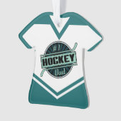 Name & Nummer Jersey Hockey Vater Ornament (Vorderseite)