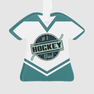 Name & Nummer Jersey Hockey Vater Ornament