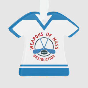 Name & Nummer Jersey Hockey Weapons Ornament