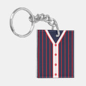 Name & Nummer Jersey Keyring, Baseball Softball Schlüsselanhänger (Vorderseite links)