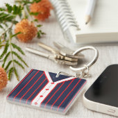 Name & Nummer Jersey Keyring, Baseball Softball Schlüsselanhänger (Vorderseite rechts)
