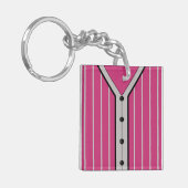 Name & Nummer Jersey Keyring, Baseball Softball Schlüsselanhänger (Vorderseite links)