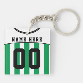 Name & Nummer Jersey Keyring, Fußball, Fußball Schlüsselanhänger