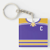 Name & Nummer Jersey Keyring, Hockey Lacrosse Schlüsselanhänger (Vorderseite)
