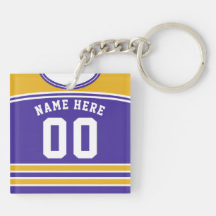 Name & Nummer Jersey Keyring, Hockey Lacrosse Schlüsselanhänger
