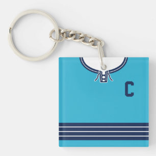 Name & Nummer Jersey Keyring, Hockey Lacrosse Schlüsselanhänger