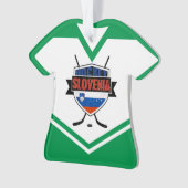 Name & Nummer Jersey Slowenien Logo-Ornament Ornament (Vorderseite)