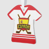 Name & Nummer Jersey Spanien Feiertage Ornament (Vorderseite)