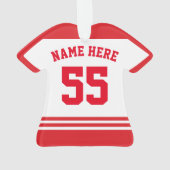 Name & Nummer Jersey Spanien Feiertage Ornament (Rückseite)
