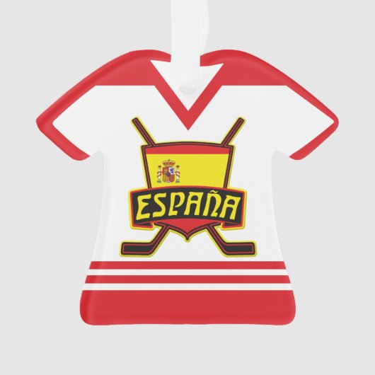 Name & Nummer Jersey Spanien Feiertage Ornament (Vorderseite)