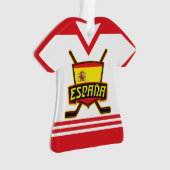 Name & Nummer Jersey Spanien Feiertage Ornament (Vorderseite)