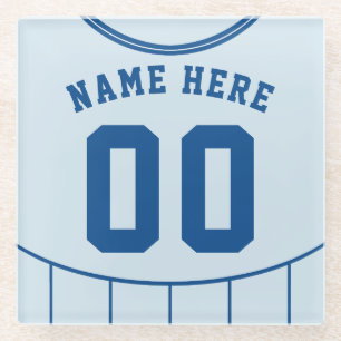 Name & Nummer Jersey Untersetzer, Fußball Glasuntersetzer