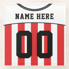 Name & Nummer Jersey Untersetzer, Fußball Glasuntersetzer