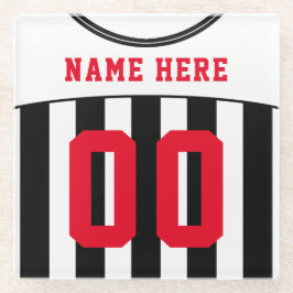 Name & Nummer Jersey Untersetzer, Fußball Glasuntersetzer