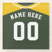 Name & Nummer Jersey Untersetzer, Softball, Baseba Glasuntersetzer (Vorderseite)