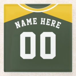 Name & Nummer Jersey Untersetzer, Softball, Baseba Glasuntersetzer