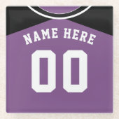 Name & Nummer Jersey Untersetzer, Softball, Baseba Glasuntersetzer (Vorderseite)