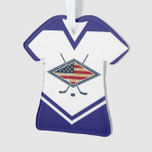 Name & Nummer Jersey USA Logo Ornament (Vorderseite)