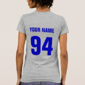 Name & Nummer Quebec Hockey Logo T - Shirt Shirsey (Rückseite)