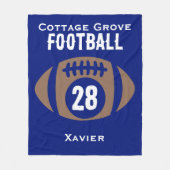 Name, Nummer, Schule Fleecedecke (Vorderseite)