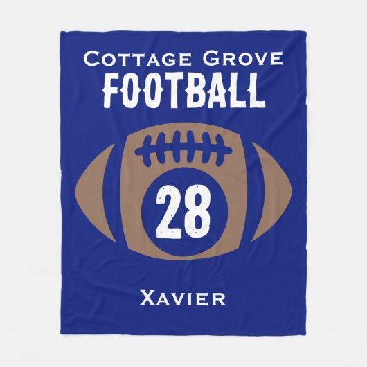 Name, Nummer, Schule Fleecedecke (Vorderseite)