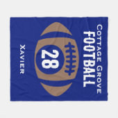 Name, Nummer, Schule Fleecedecke (Vorderseite (Horizontal))