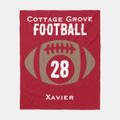 Name, Nummer, Schule Fleecedecke (Vorderseite)