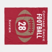 Name, Nummer, Schule Fleecedecke (Vorderseite (Horizontal))