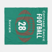 Name, Nummer, Schule Fleecedecke (Vorderseite (Horizontal))