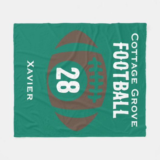 Name, Nummer, Schule Fleecedecke (Vorderseite (Horizontal))