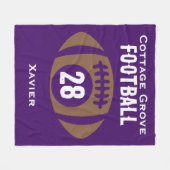 Name, Nummer, Schule Fleecedecke (Vorderseite (Horizontal))