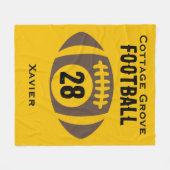 Name, Nummer, Schule Fleecedecke (Vorderseite (Horizontal))